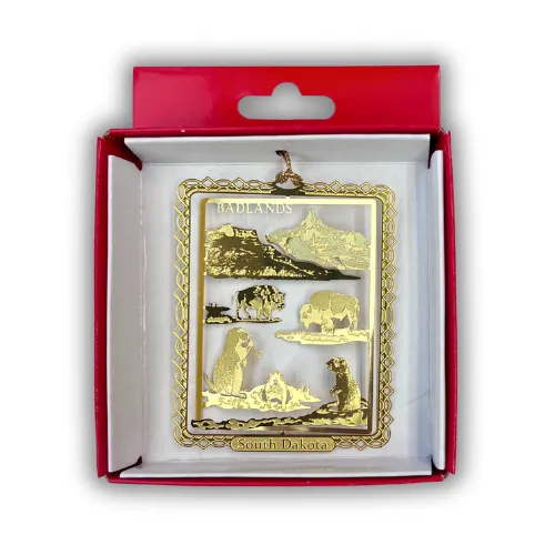 Badlands Wildlife Collectible Brass Ornament