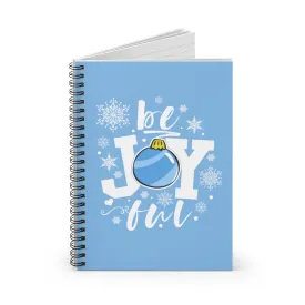 be Joyful Ornament Light Blue Spiral Journal - Ruled Line