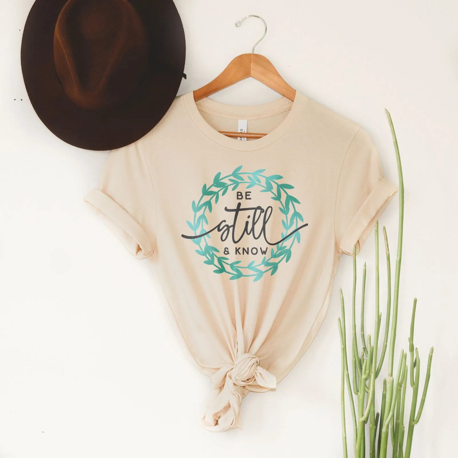 Be Still And Know Wreath Tee