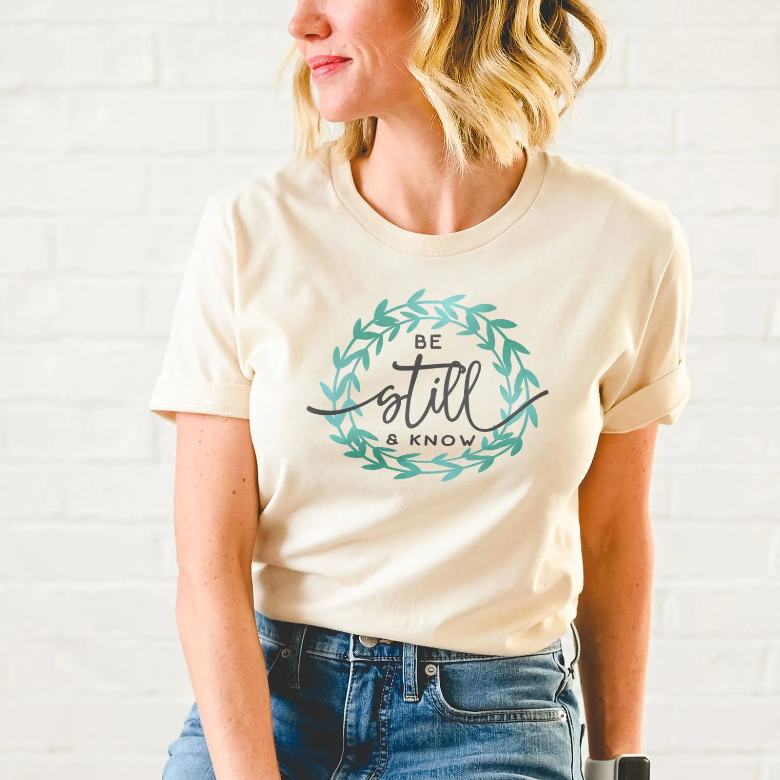 Be Still And Know Wreath Tee