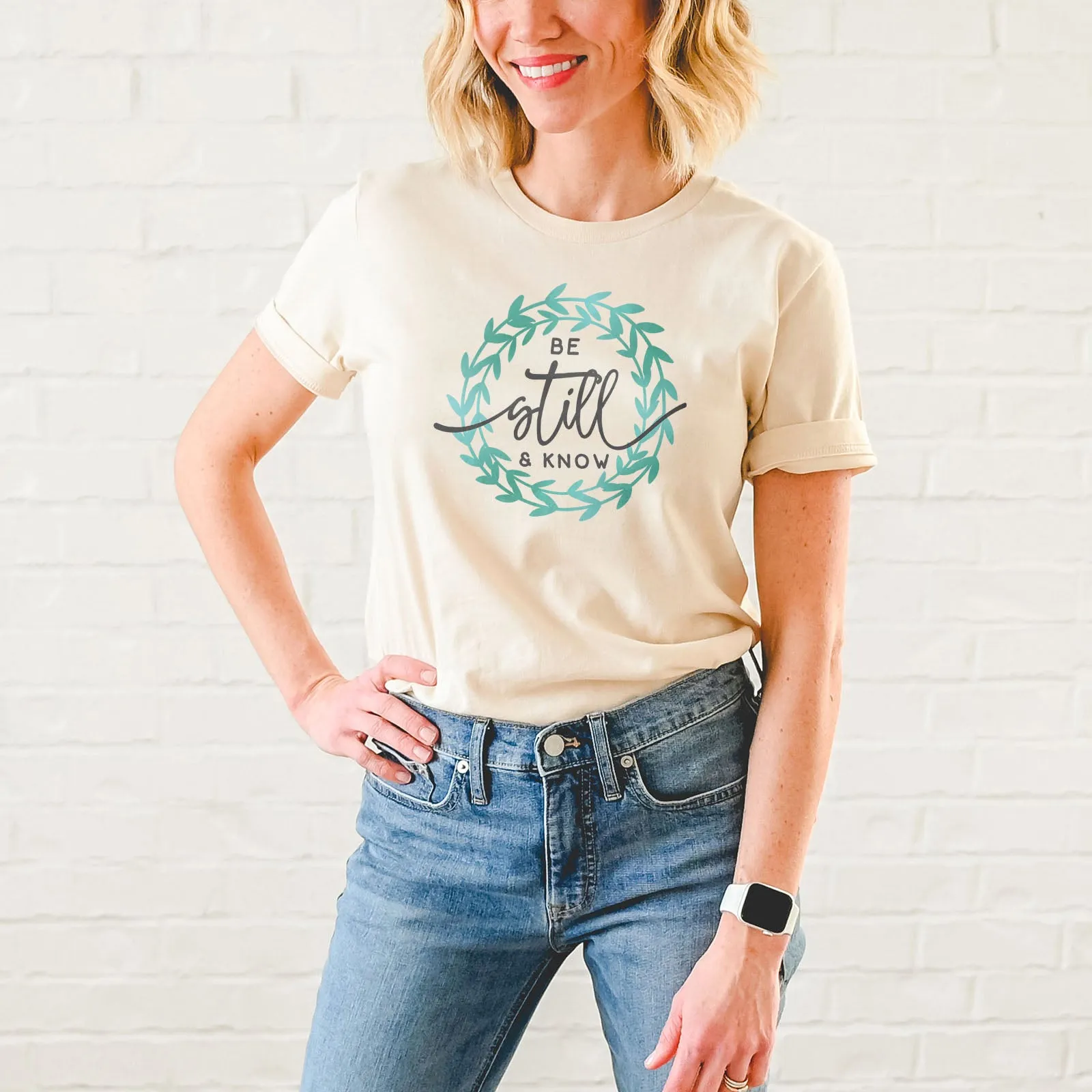 Be Still And Know Wreath Tee