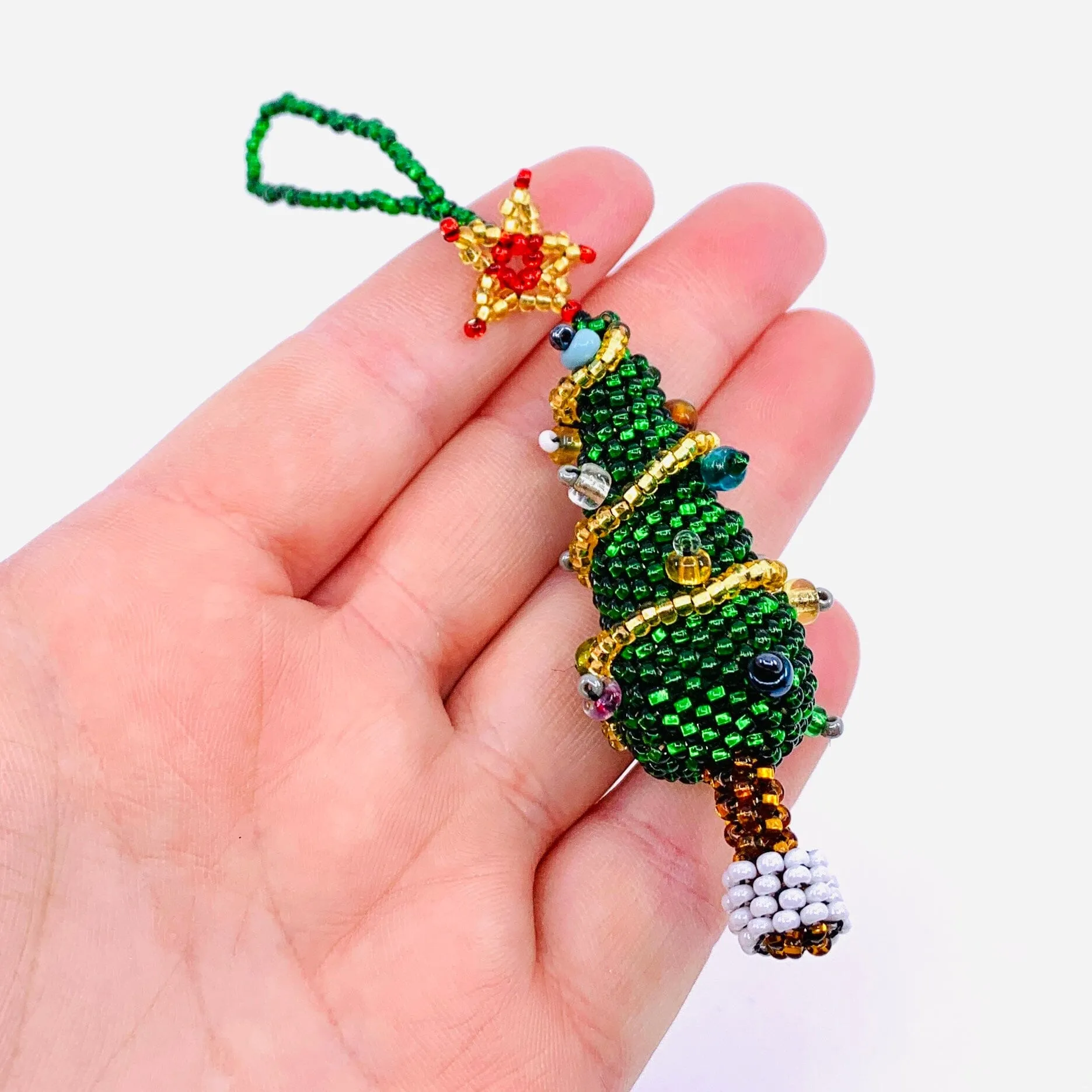 Beaded Christmas Ornament 5, Christmas Tree