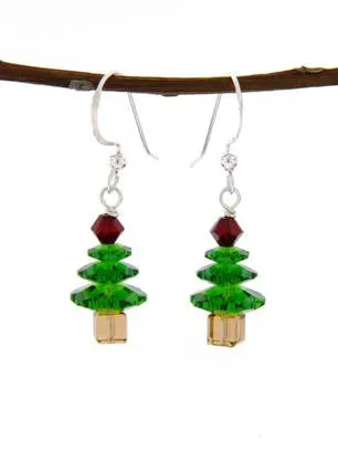 Beaded Holiday Tree Dangles