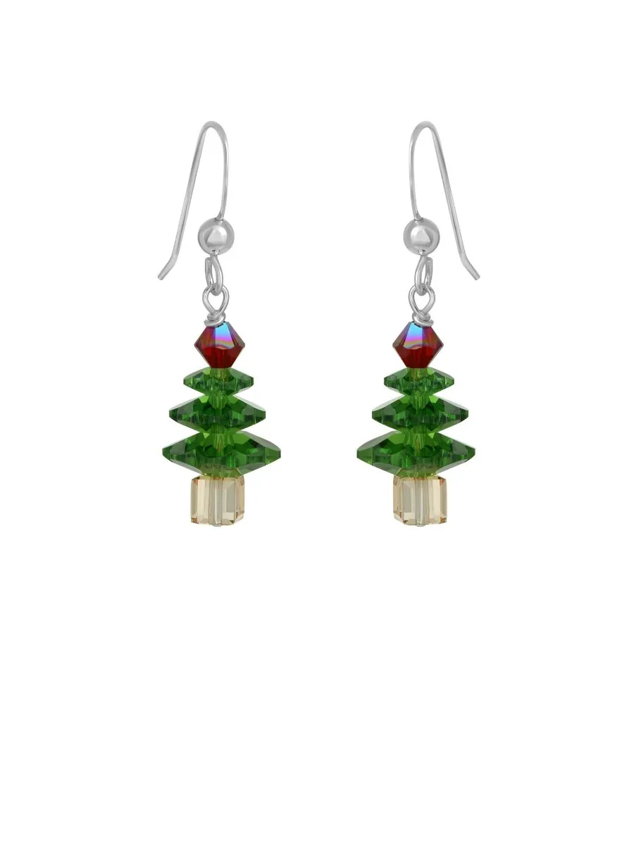 Beaded Holiday Tree Dangles