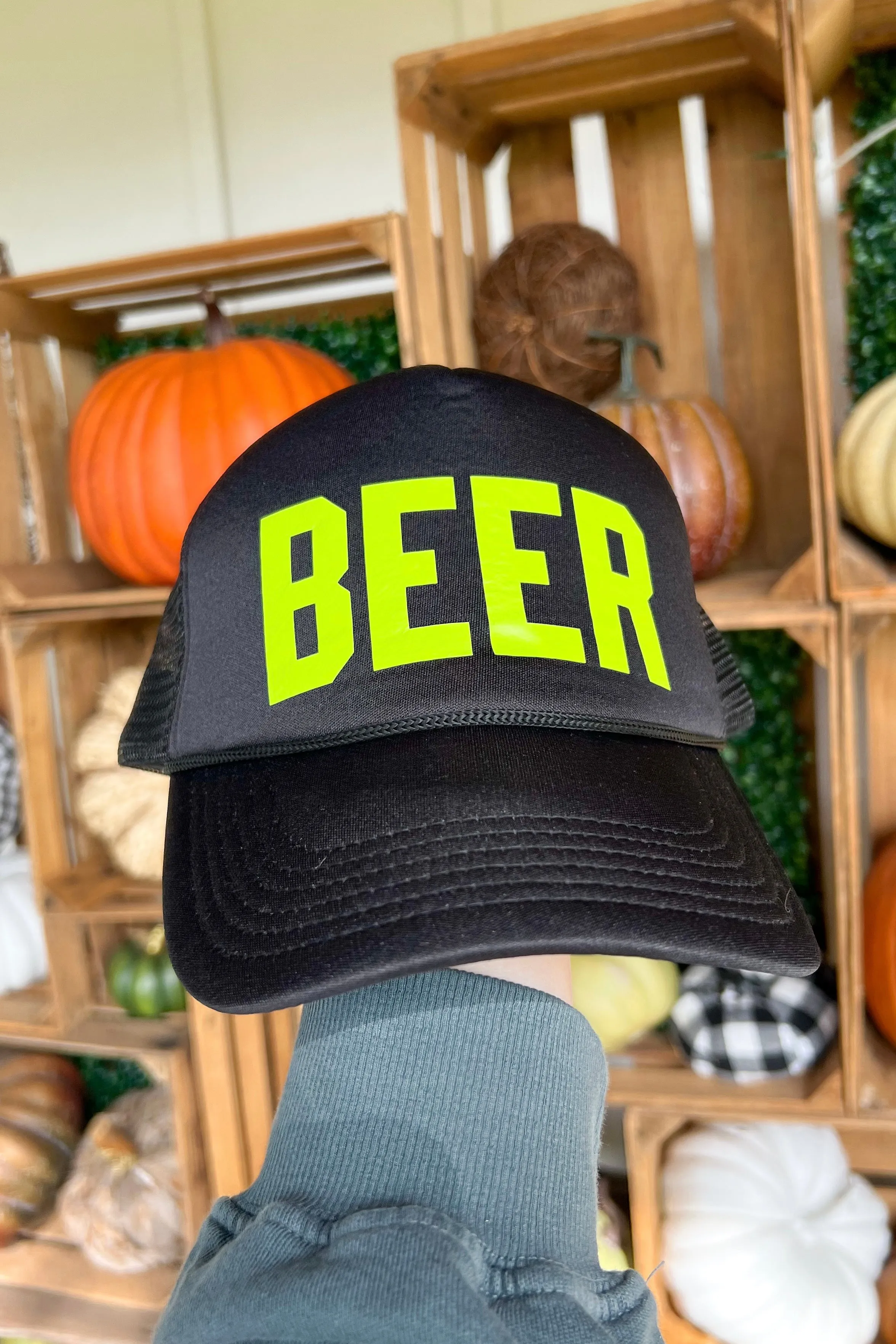 BEER Black Trucker Hat