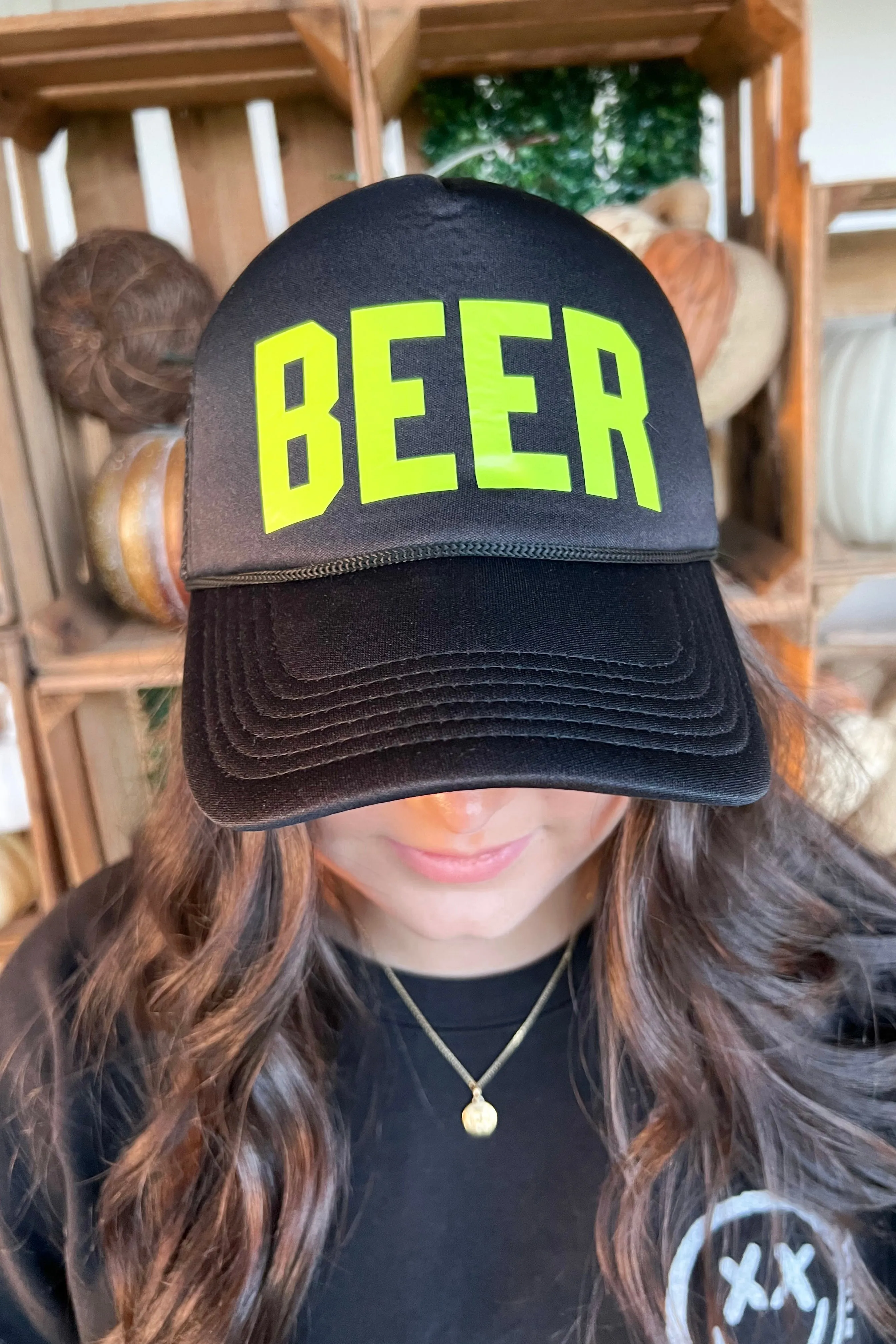 BEER Black Trucker Hat