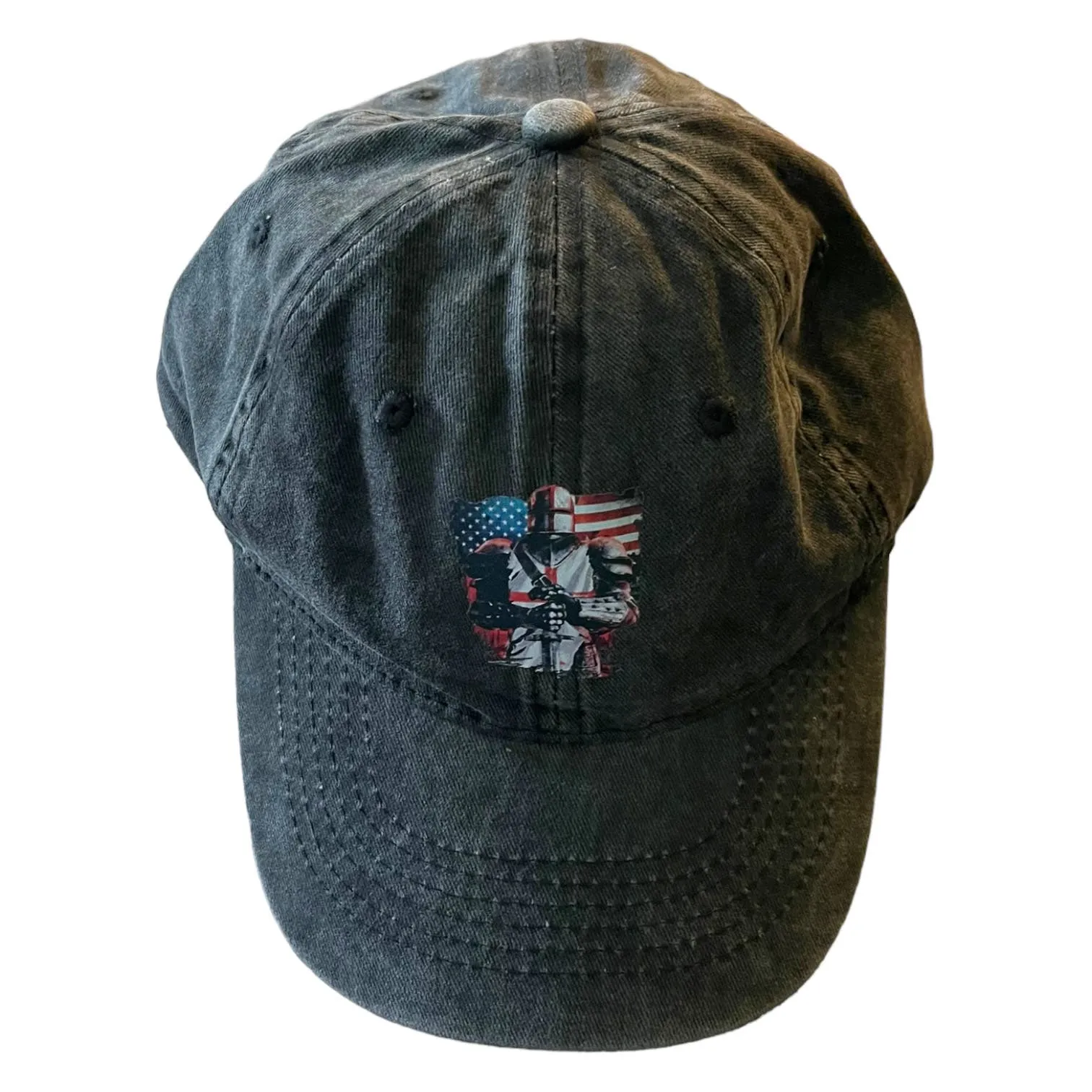 Black Dark Templar Knight American Flag Unisex Hat NEW