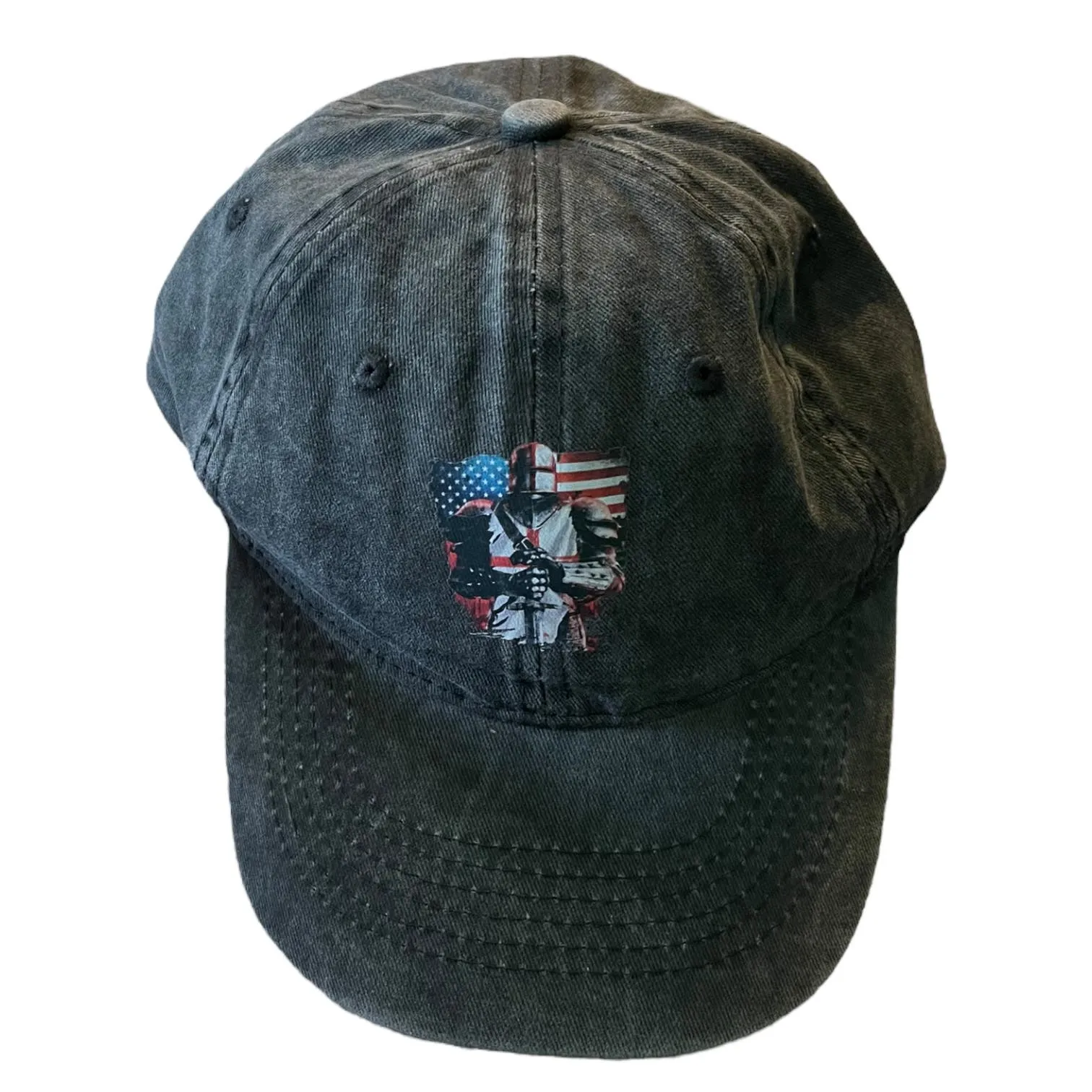 Black Dark Templar Knight American Flag Unisex Hat NEW