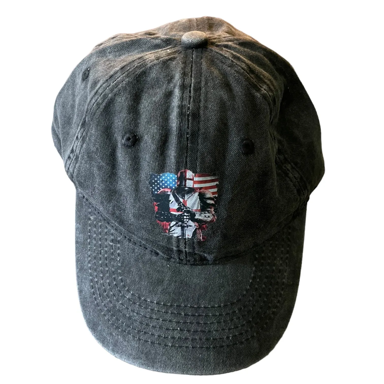 Black Dark Templar Knight American Flag Unisex Hat NEW