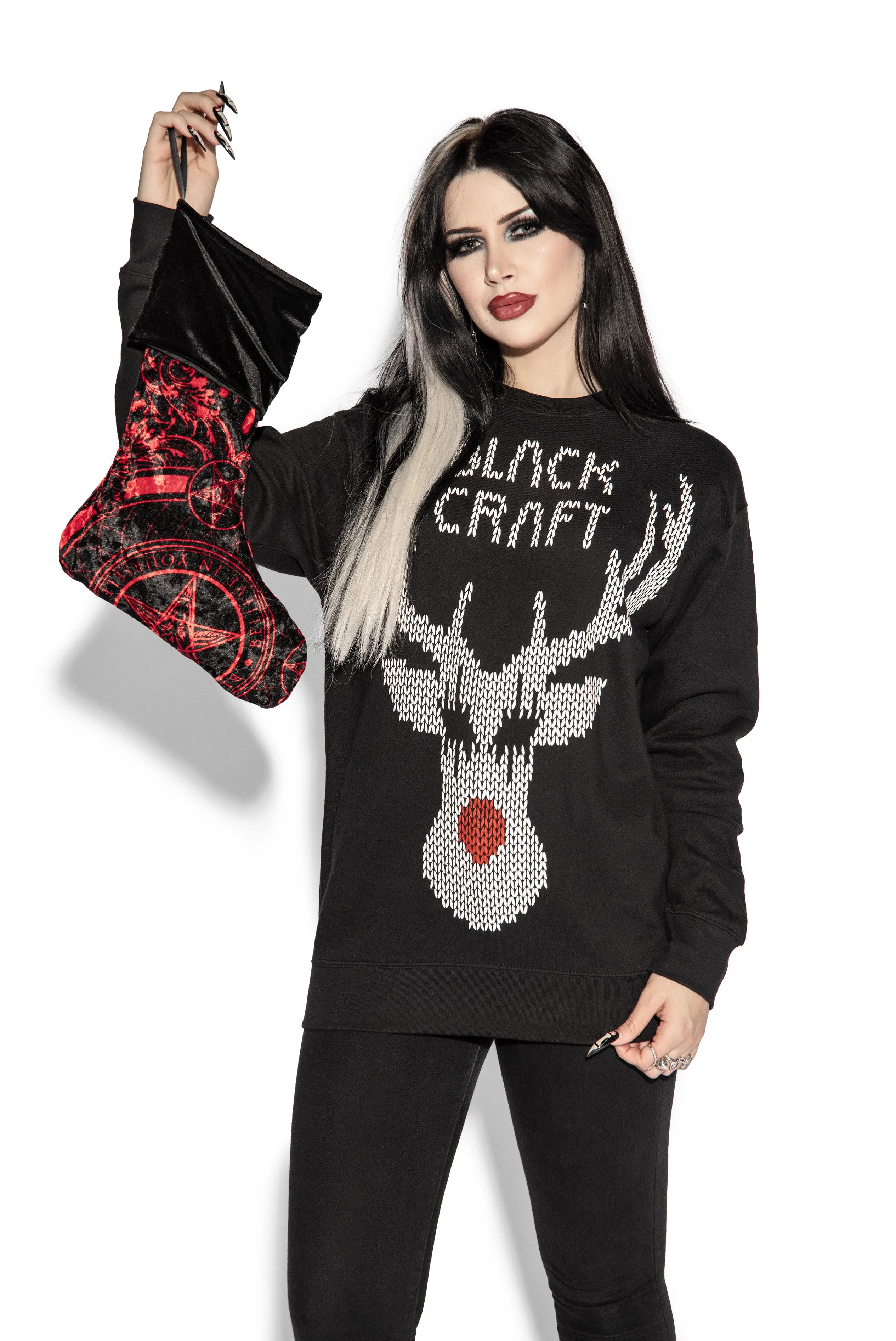 Black Metal Rudolph- Crewneck