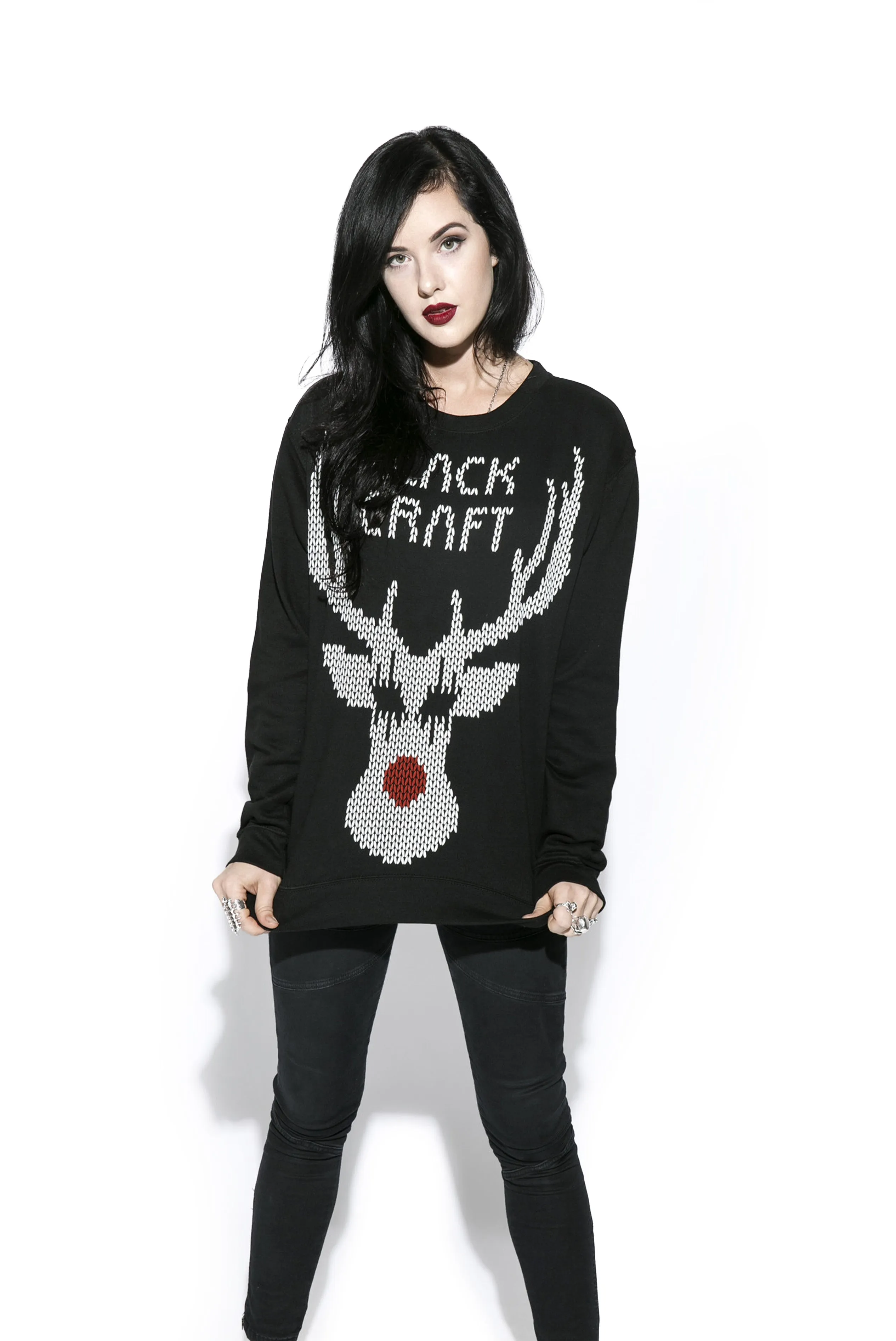 Black Metal Rudolph- Crewneck