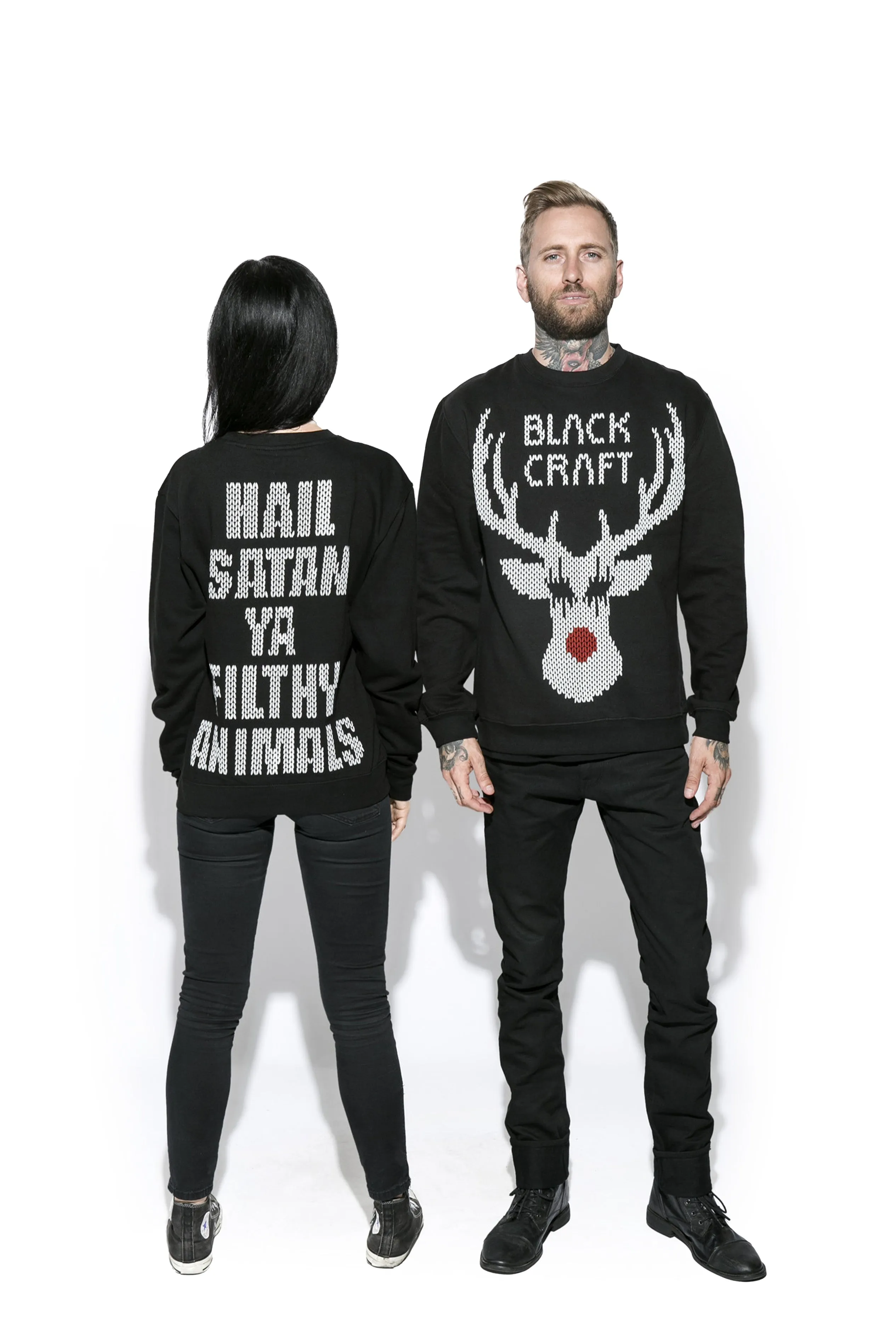 Black Metal Rudolph- Crewneck