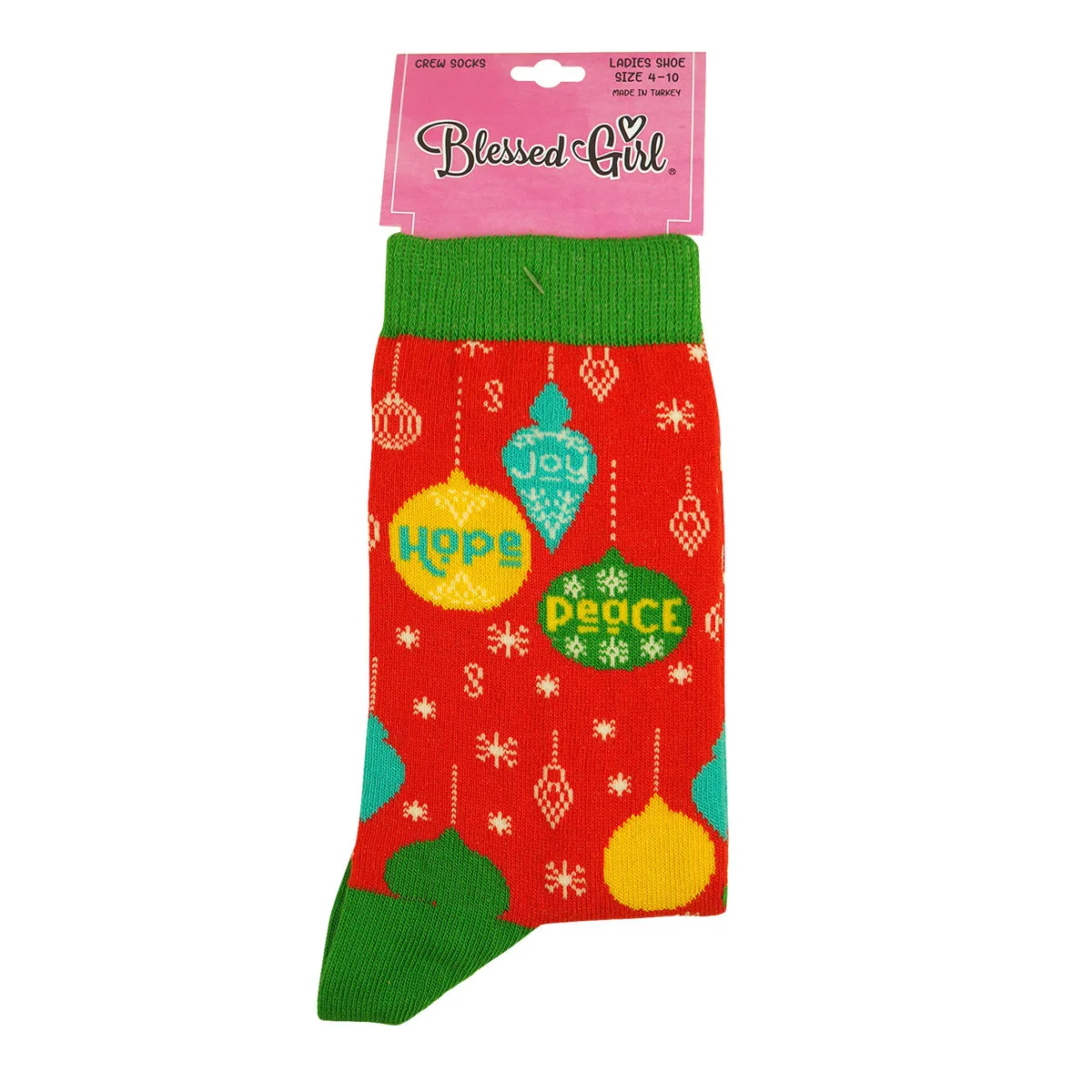 Blessed Girl Womens Socks Hope Joy Peace