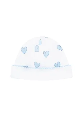 Blue Heart Print Hat