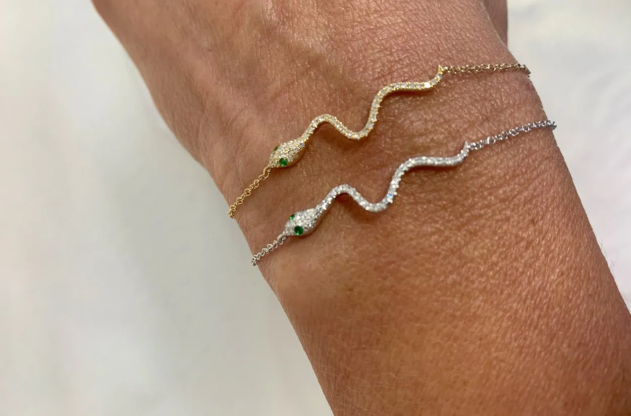 Bracelet Snakes Gold Tsavorite & Diamonds