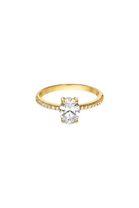 Brilliant Oval Ring Gold