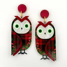 Carolyn the Christmas owl 🦉 - earrings - Set of 2