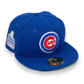 CHICAGO CUBS (ROYAL) "2016 WS X 1990 ASG" CUBS NEW ERA 59FIFTY FITTED (GREEN UNDER VISOR)