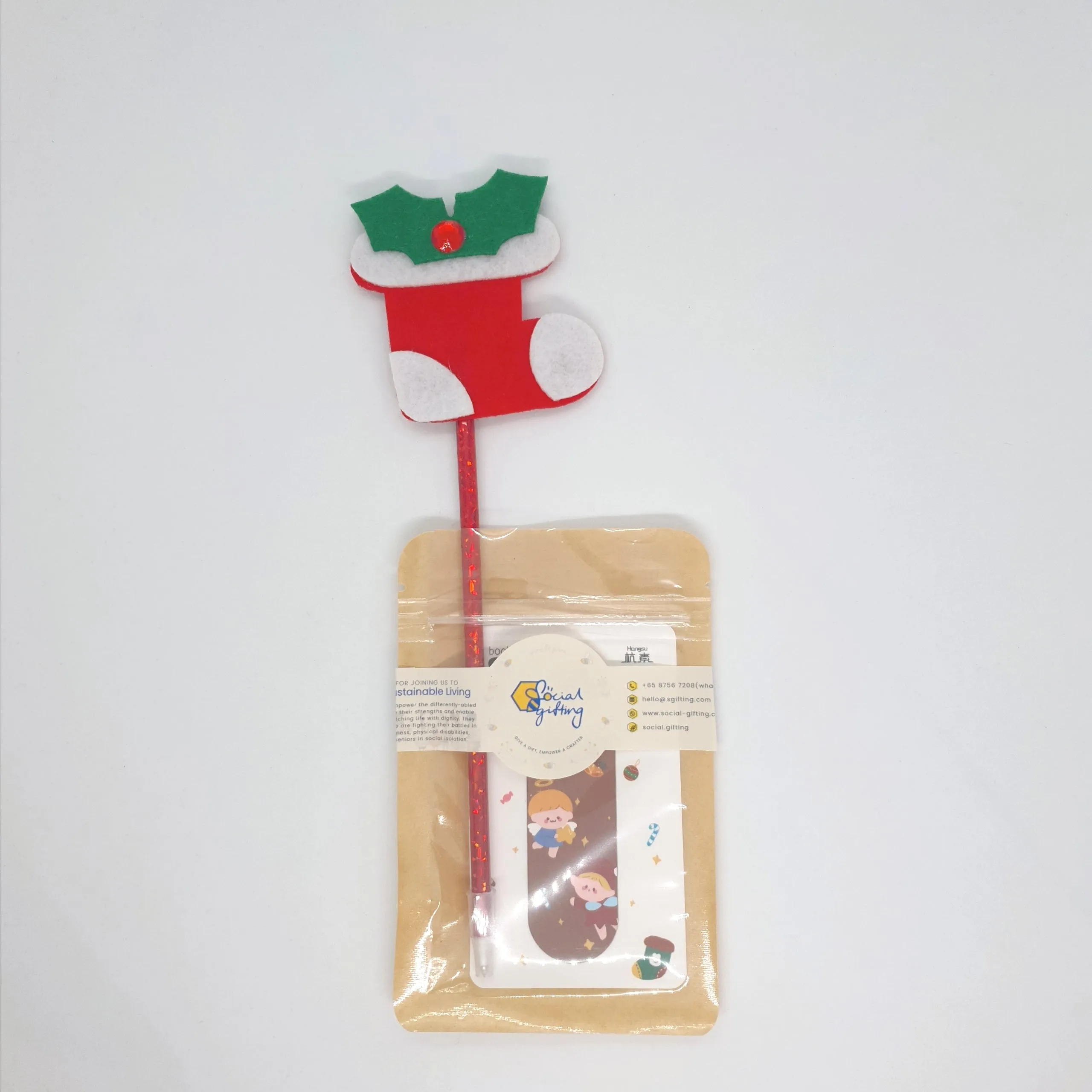 Christmas Bookmark with Pen Set