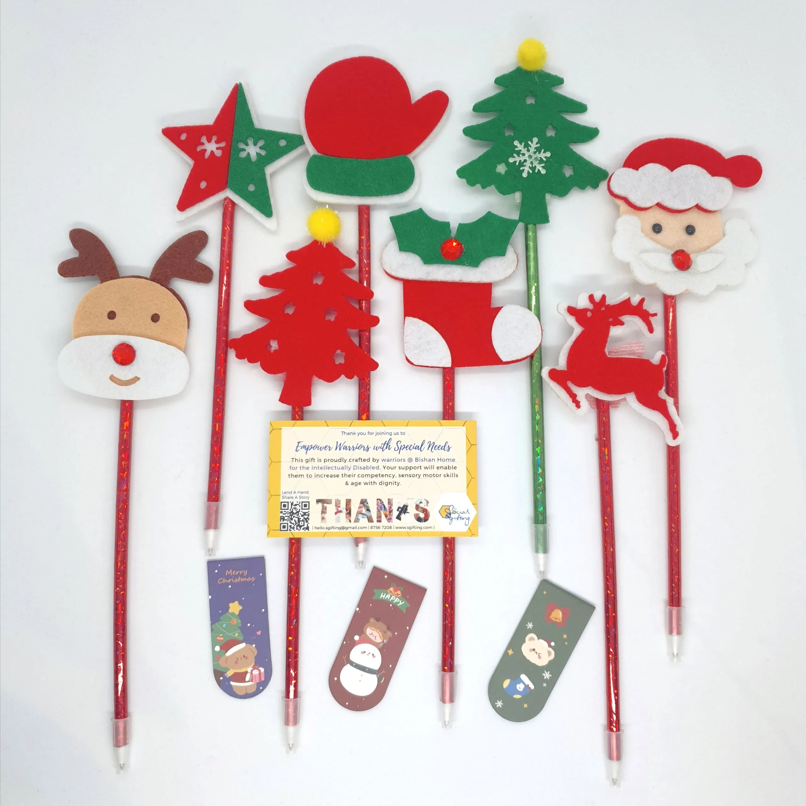 Christmas Bookmark with Pen Set