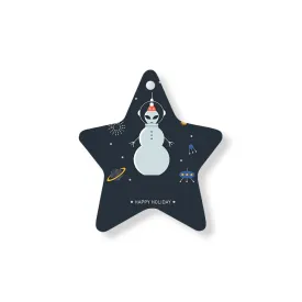 Christmas Decorations HAPPY ALIEN- Wooden Xmas Star And Fridge Magnet