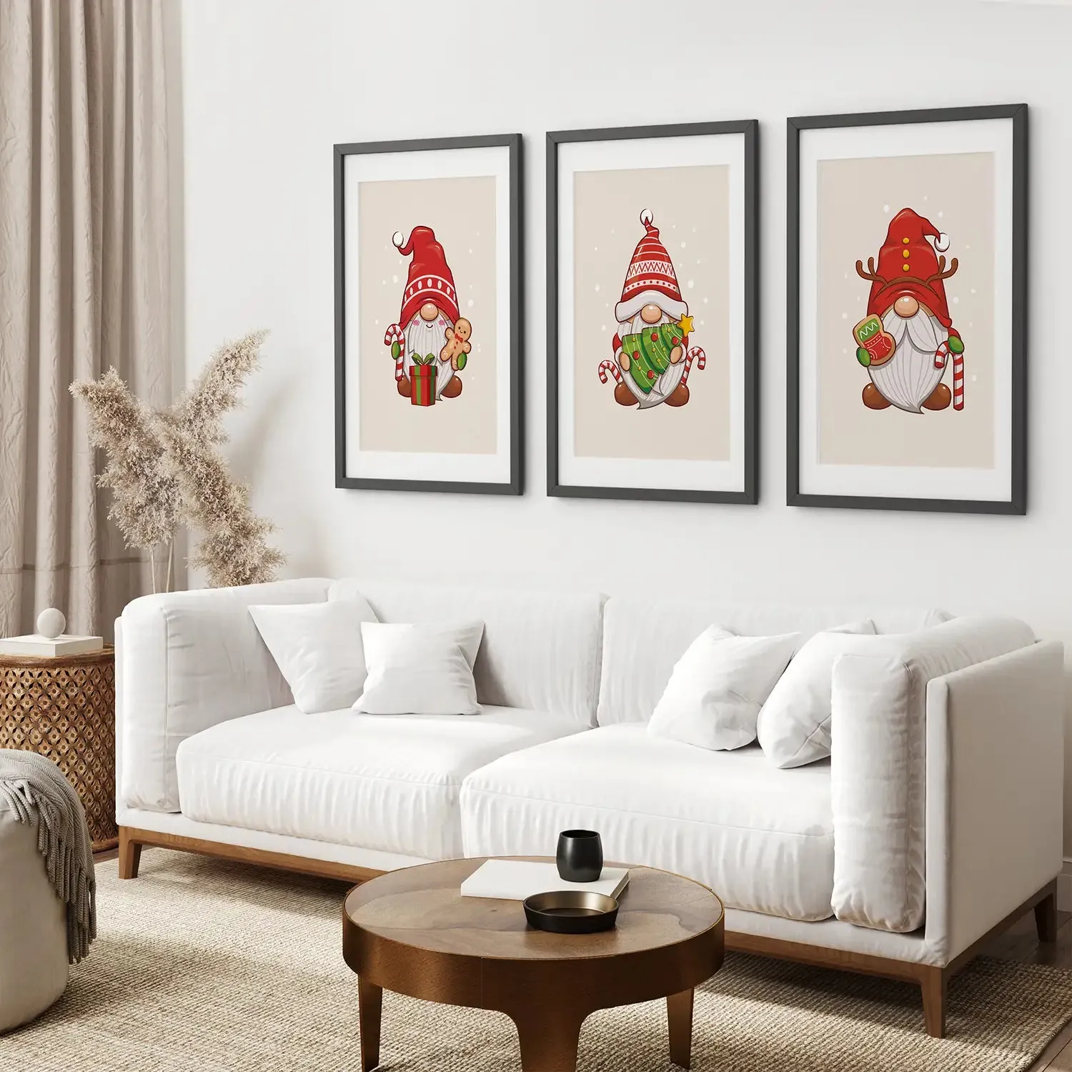 Christmas Gnomes Kids Room Decor Wall Art Set