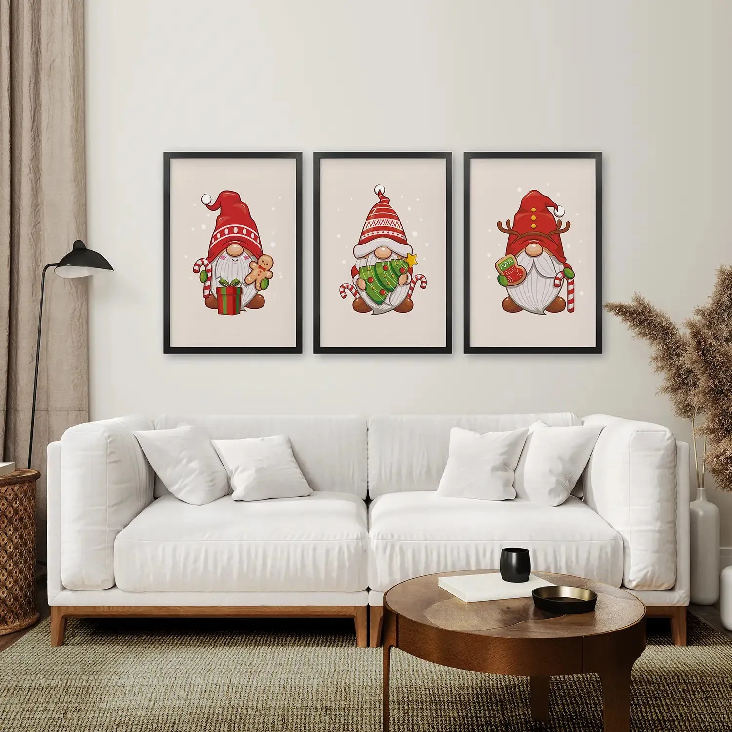 Christmas Gnomes Kids Room Decor Wall Art Set