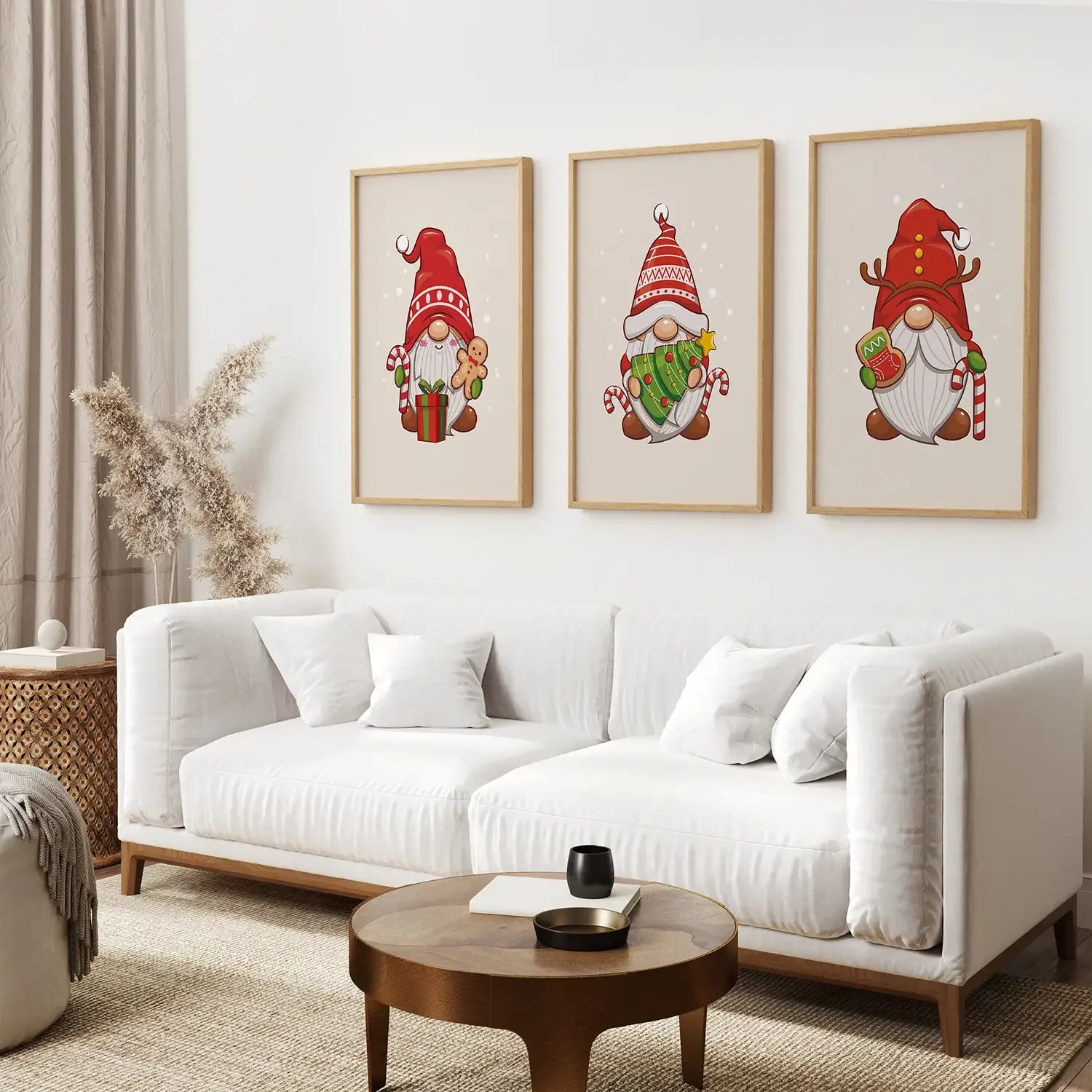 Christmas Gnomes Kids Room Decor Wall Art Set