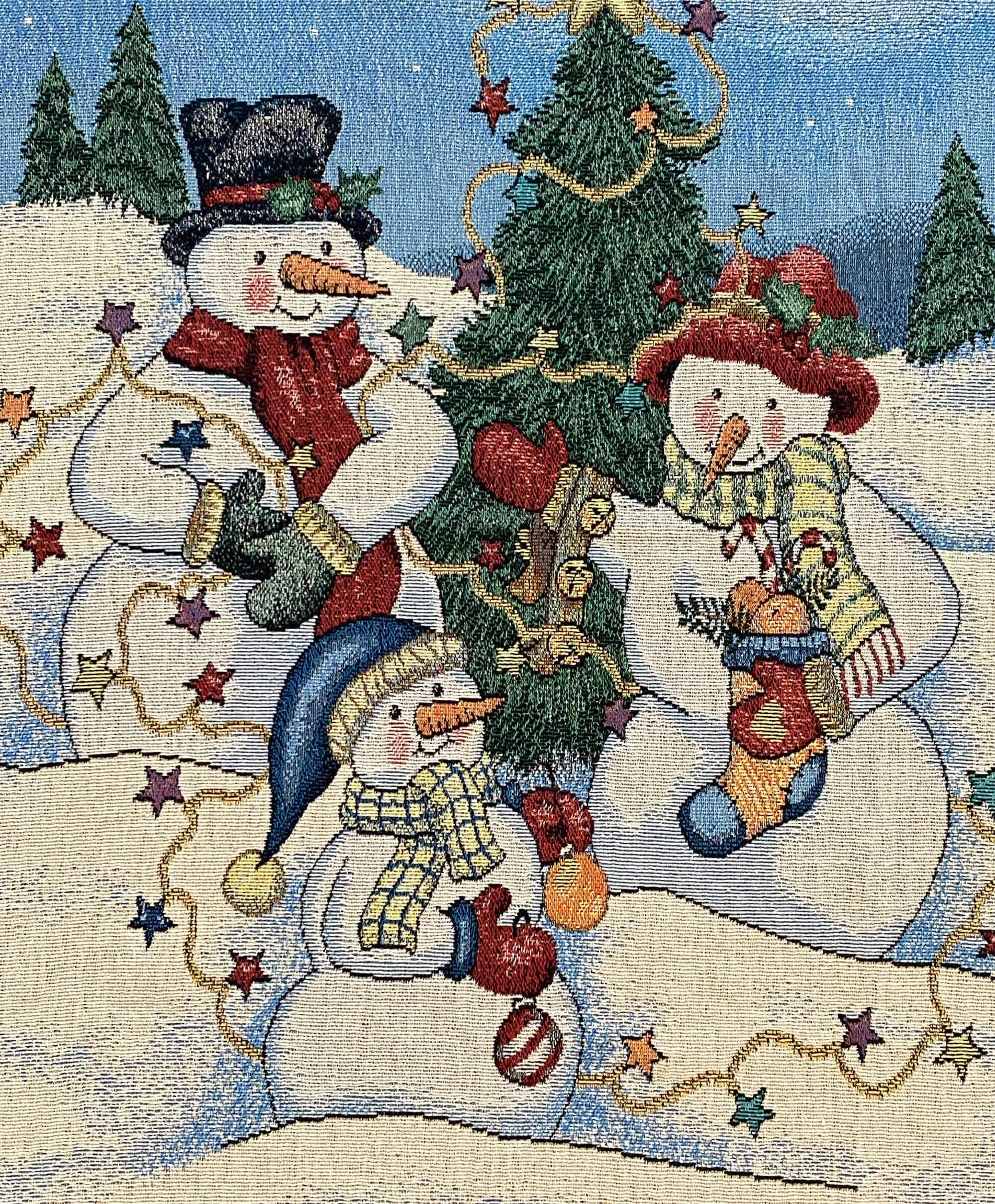 Christmas Holiday Tapestry Throw Blanket