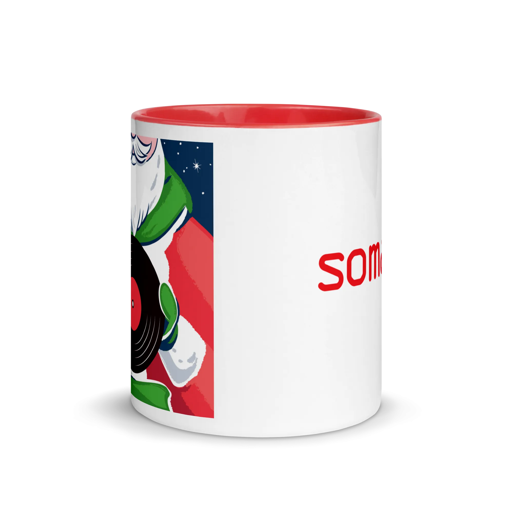 Christmas Lounge Red and White Mug