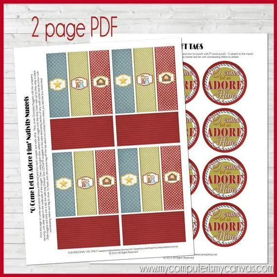 Christmas Nugget Wrapper {Mini Manger} PRINTABLE