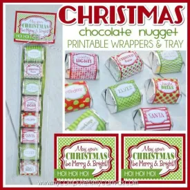 Christmas Nugget Wrappers {Merry & Bright} PRINTABLE