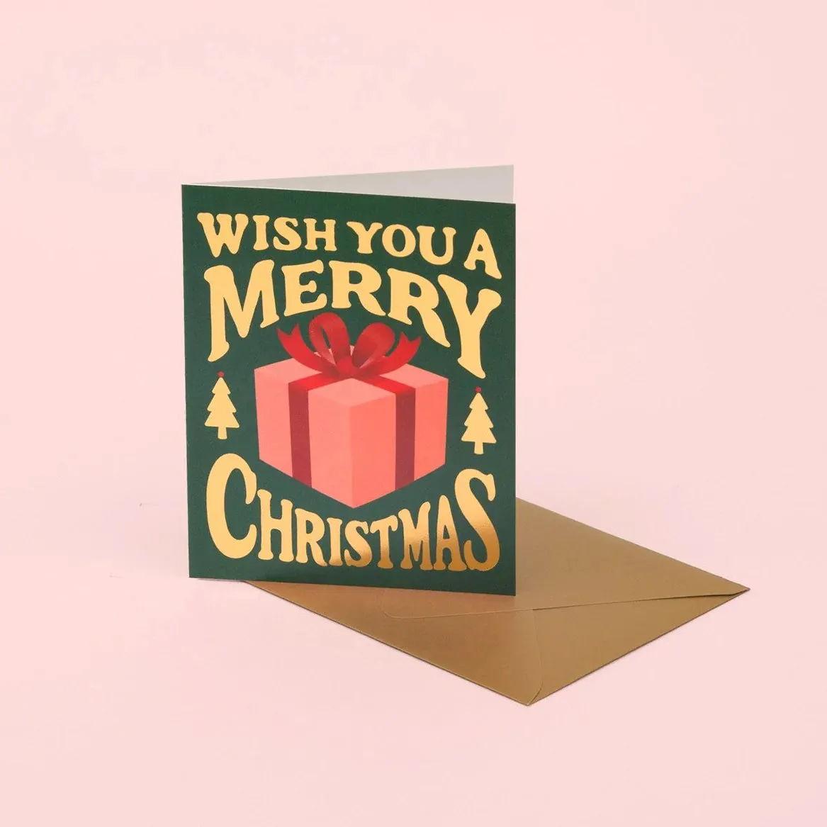 Christmas Present Card - Deep Green