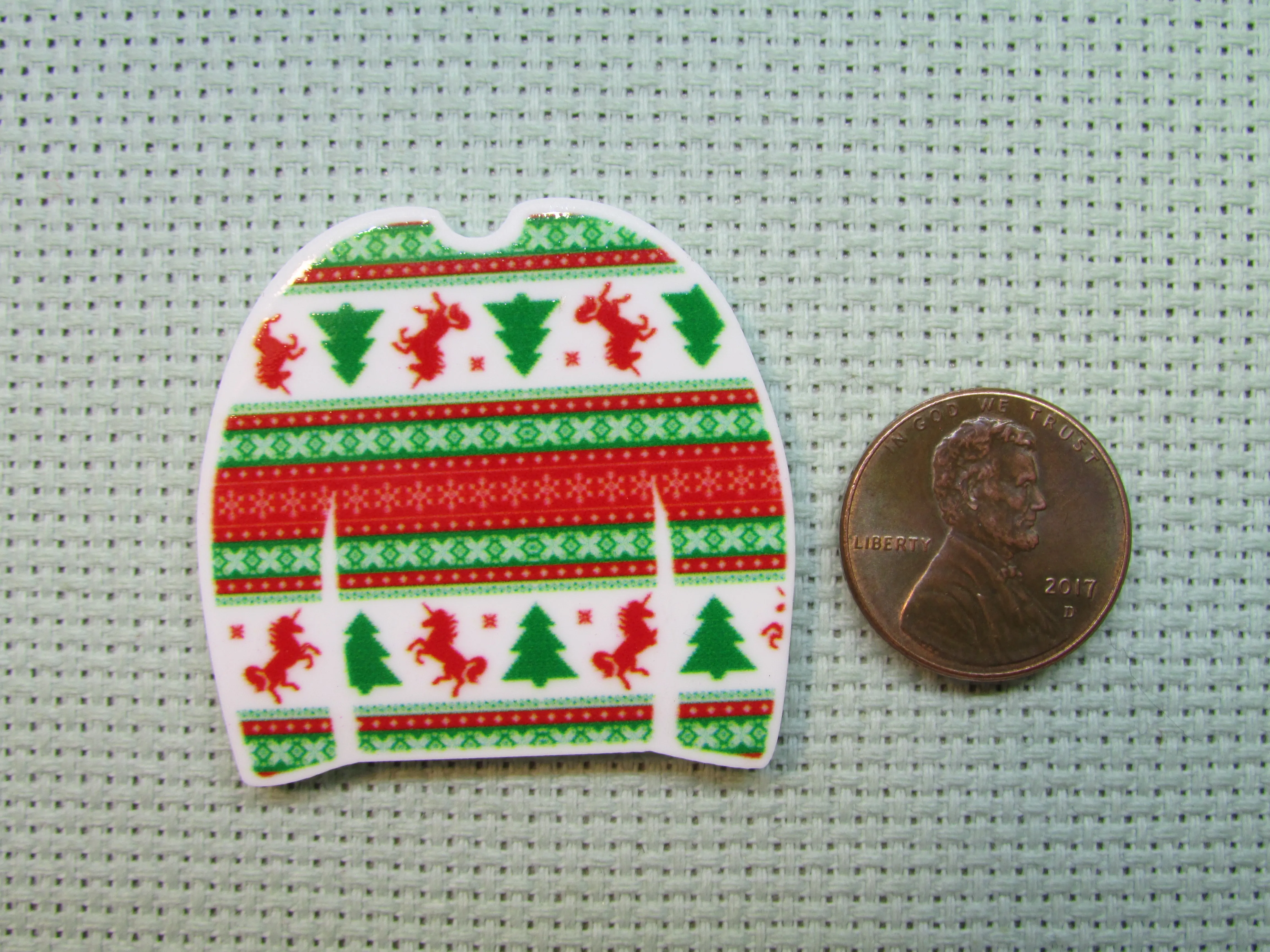 Christmas Sweater Needle Minder, Cover Minder, Magnet LAST ONE!