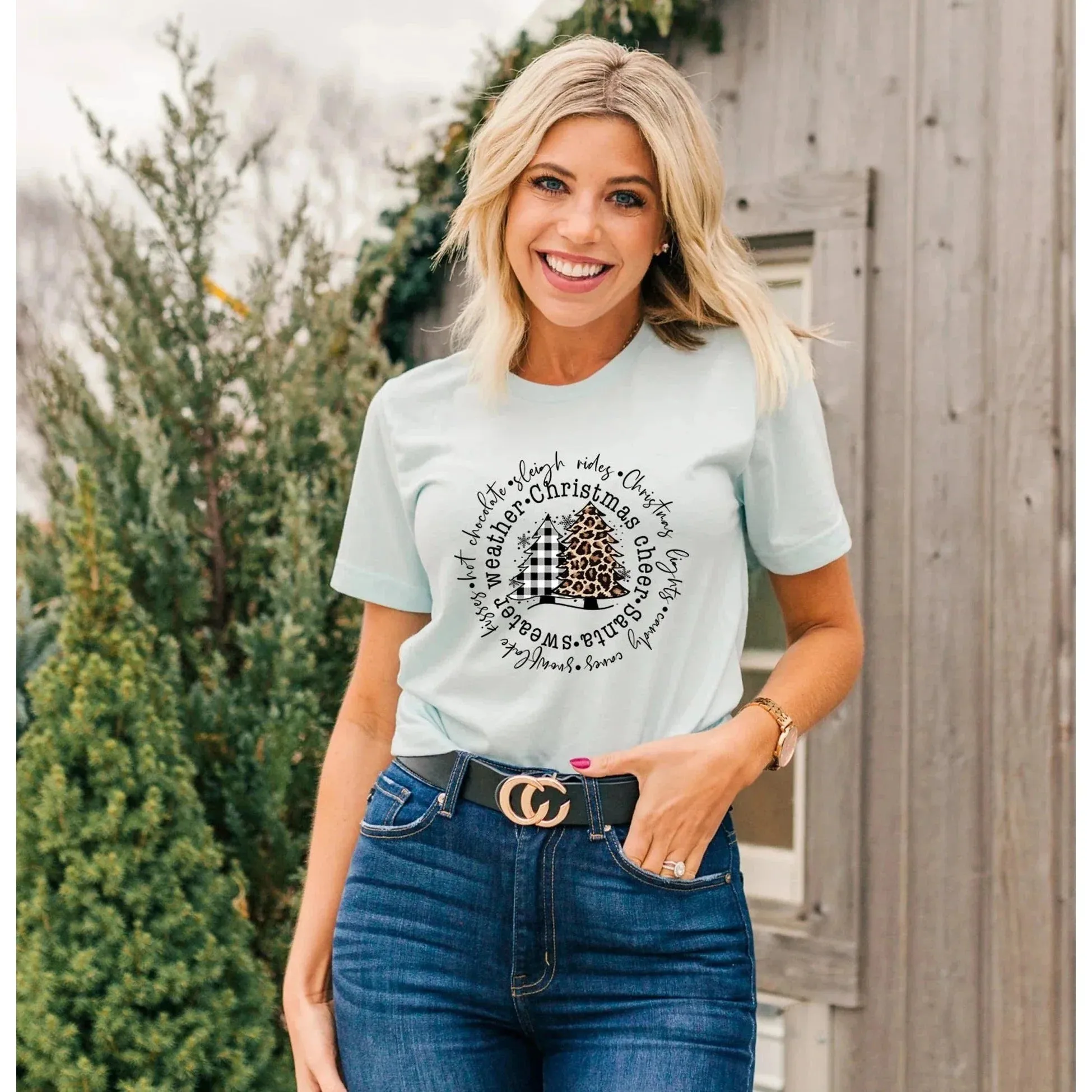 Christmas Things Round Full Tree GRAPHIC TEE