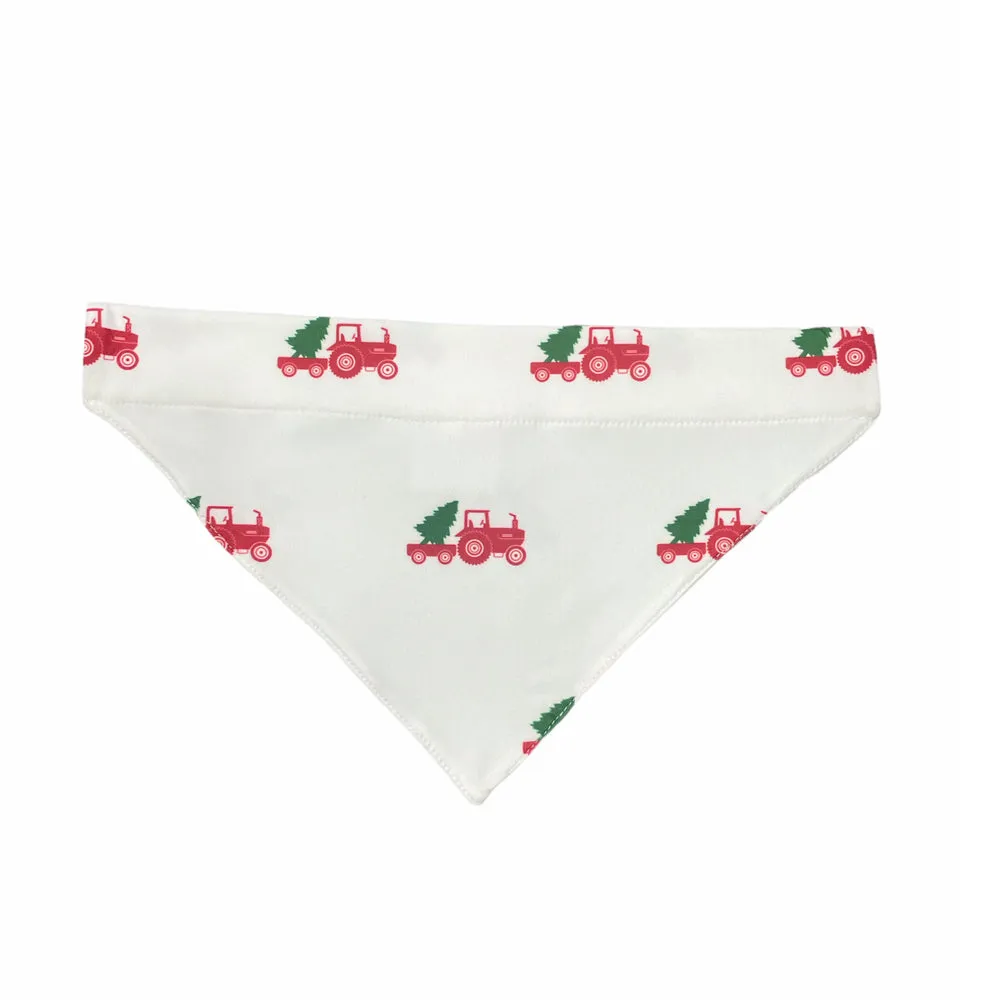 Christmas Tractors - Pet Bandana Holiday Lounge PREORDER