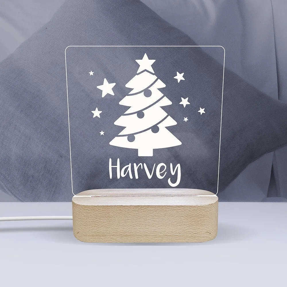 Christmas Tree - Personalised Night Light