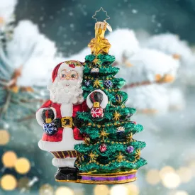 Christopher Radko Deck The Halls Santa Ornament