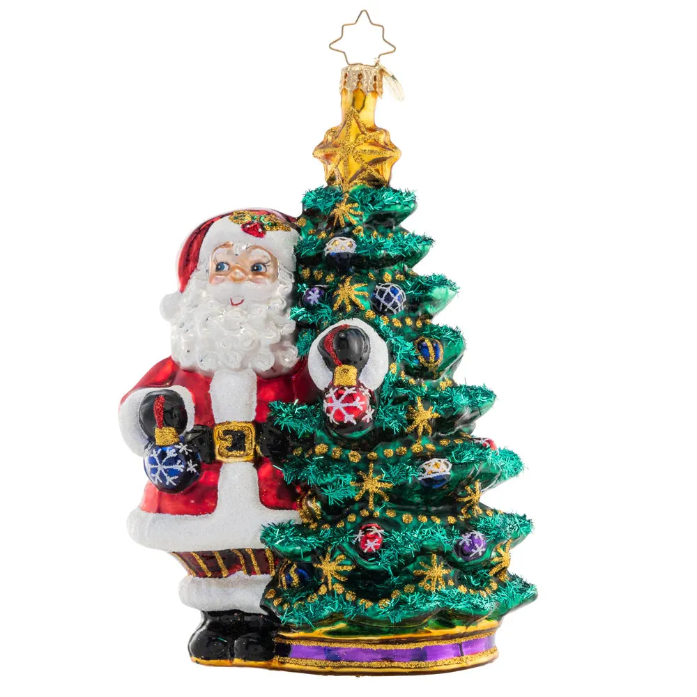 Christopher Radko Deck The Halls Santa Ornament