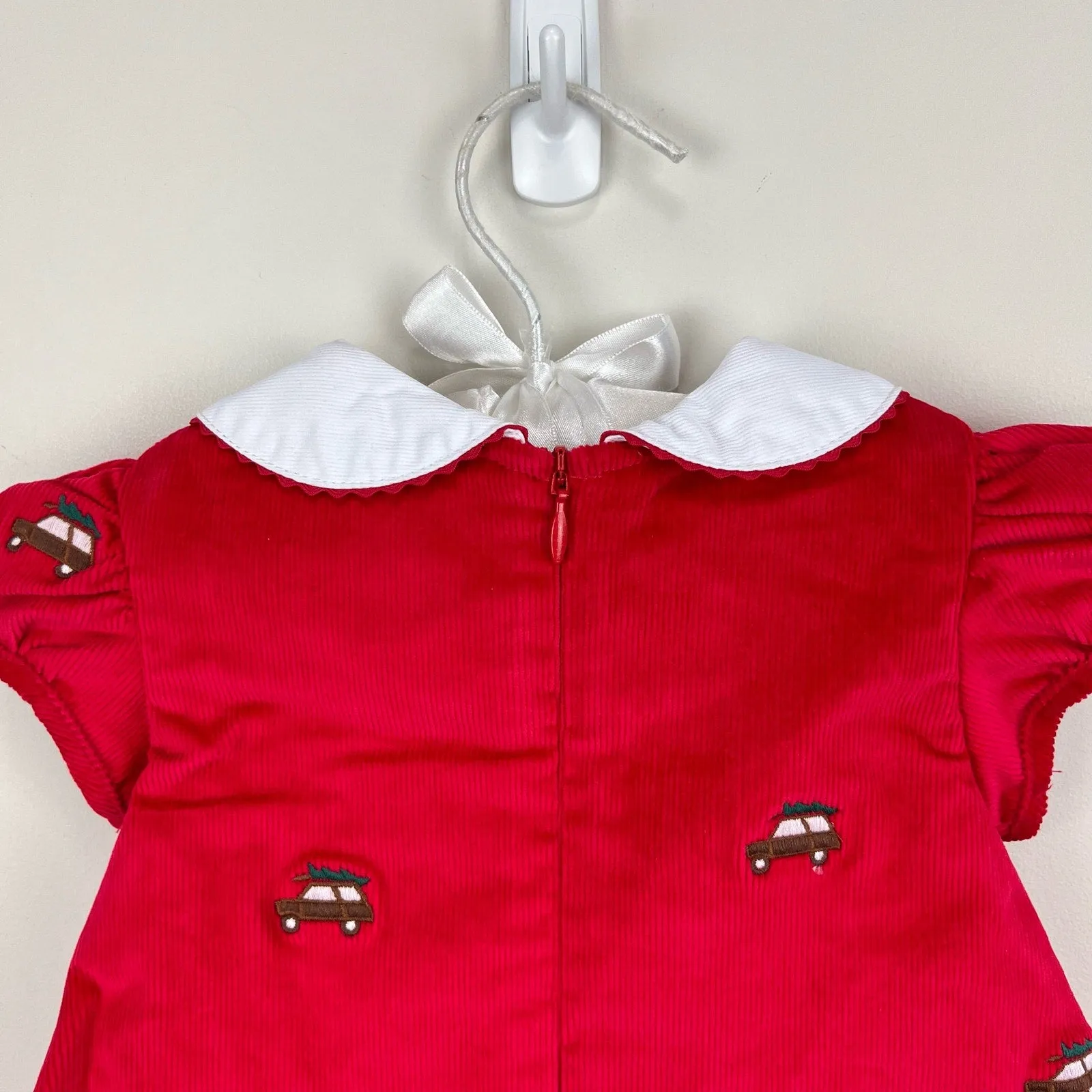 Classic Prep Childrenswear Paige Dress Crimson w/ Woody 6-9 Months NWT