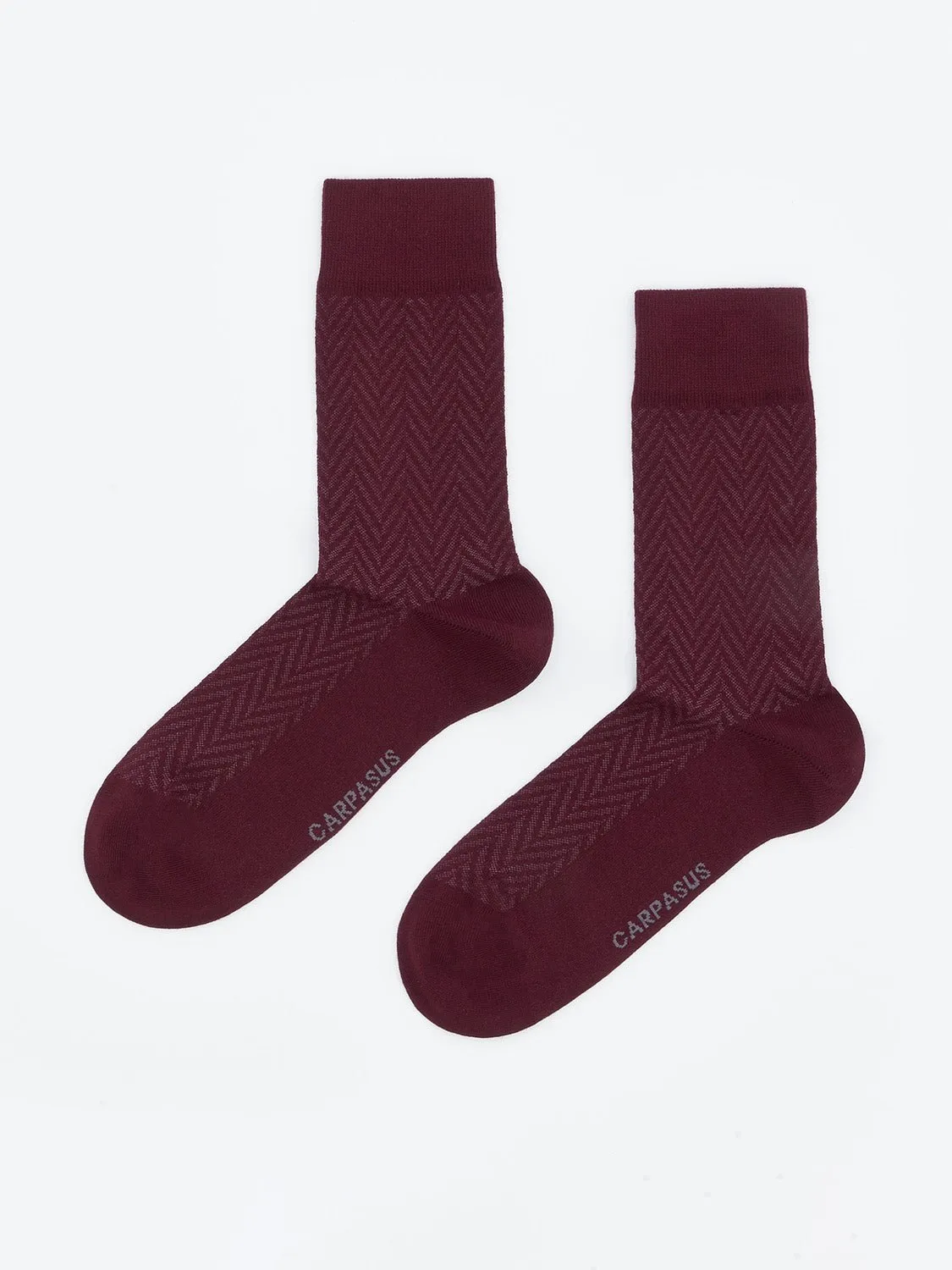 Classy Socks Herringbone Bordeaux