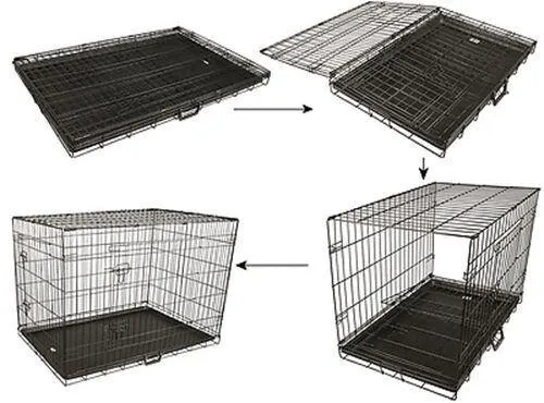 Collapsible Pet Dog Metal Puppy Crate/Kennel