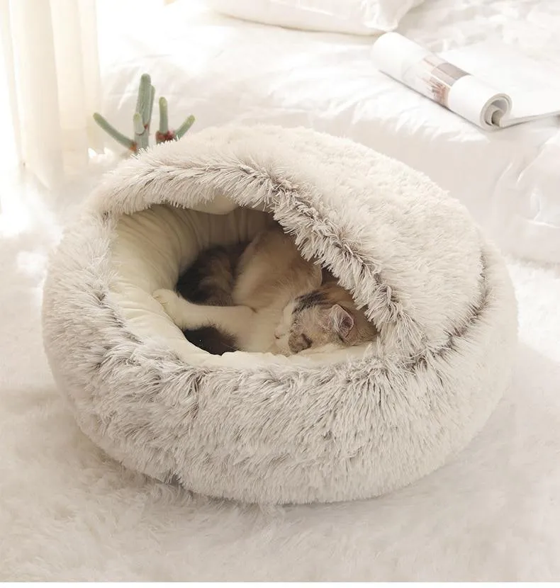 Cosy Soft Plush Cat Bed