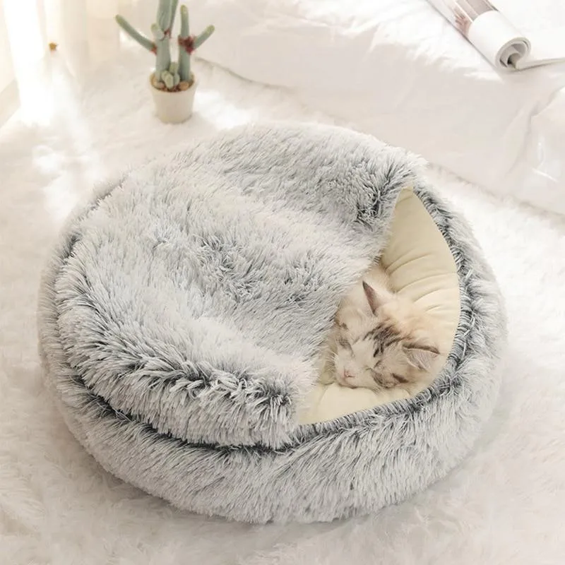 Cosy Soft Plush Cat Bed