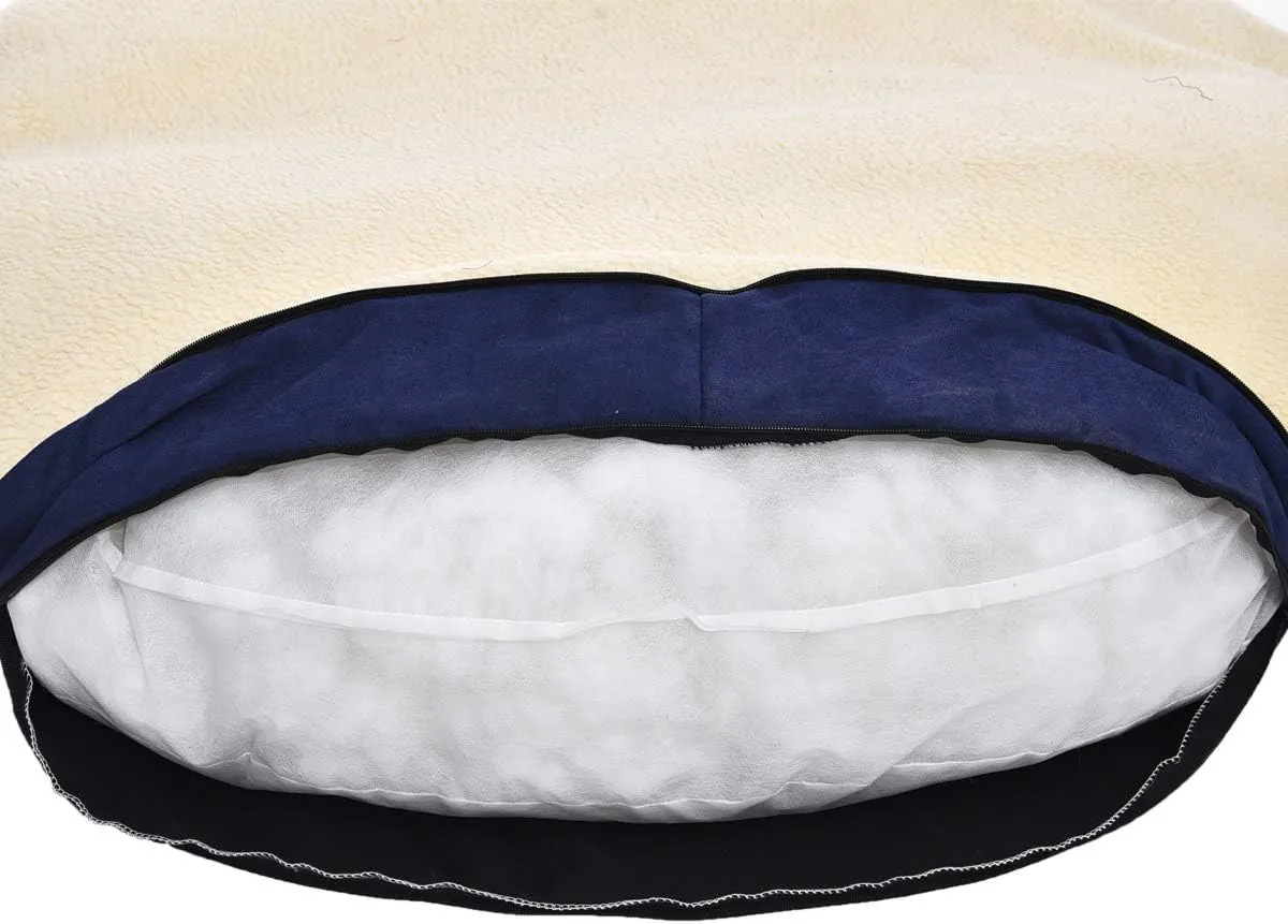 Cozy Pet Cave Bed For Dog, XL, Blue, 45 x 45 x 14 Inches