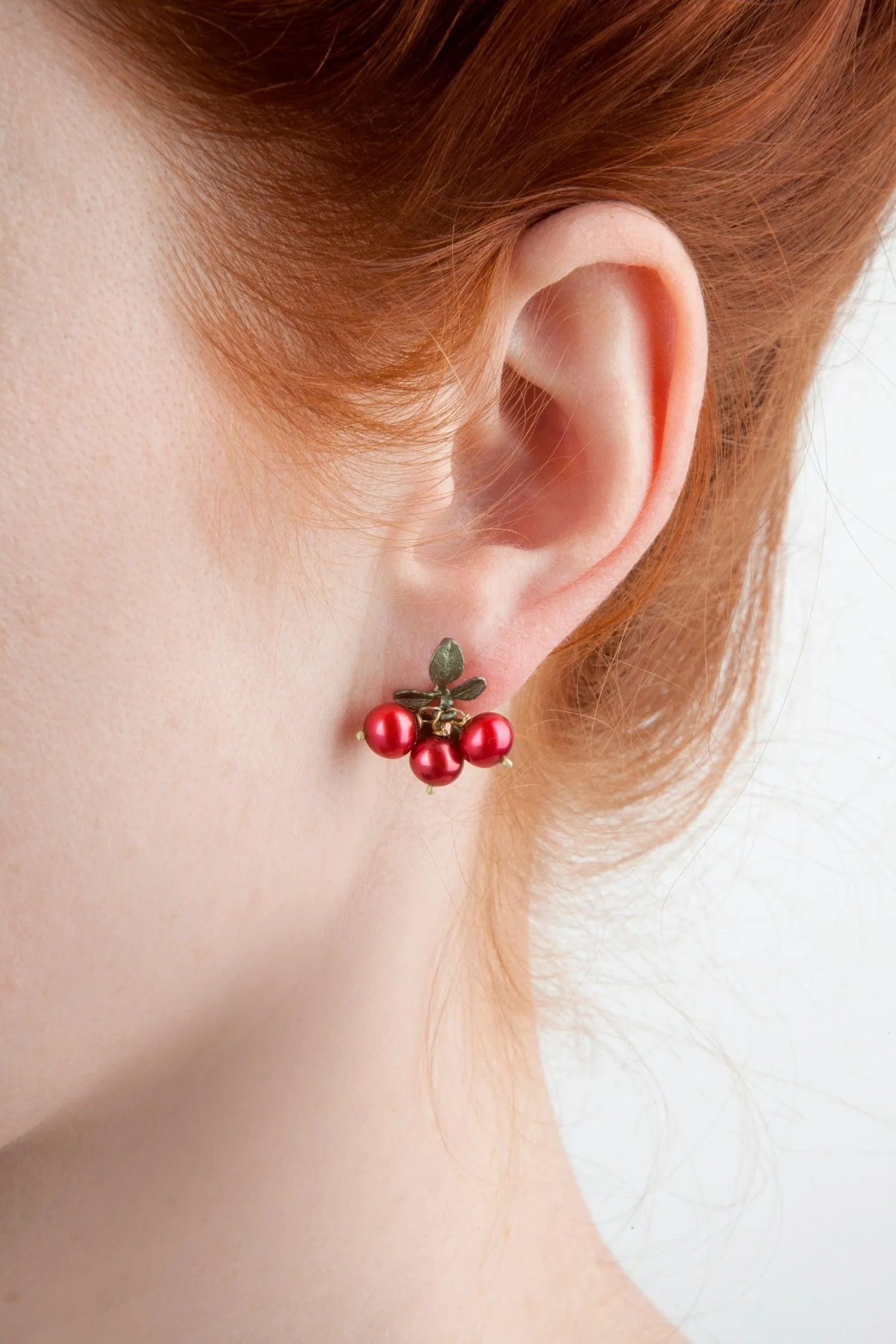 Cranberry Earrings - 3 Berry Post