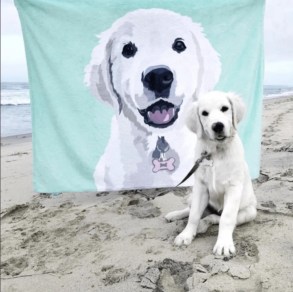 Custom Dog Blanket Personalised Pet Photo Blanket