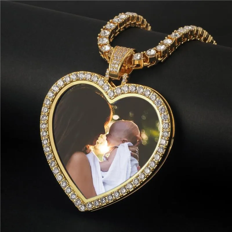 Custom Heart Photo Medallions Necklace Christmas Gifts