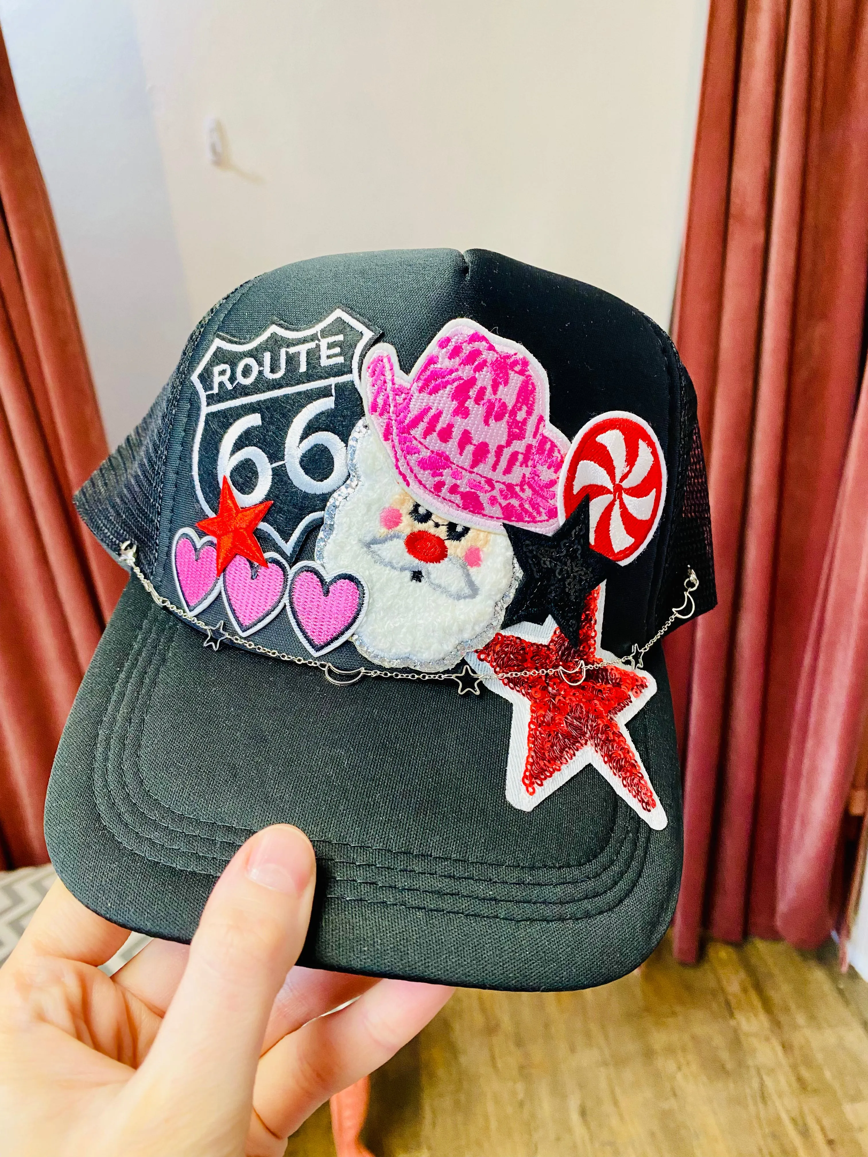 Custom Trucker Hat - Cowboy Santa