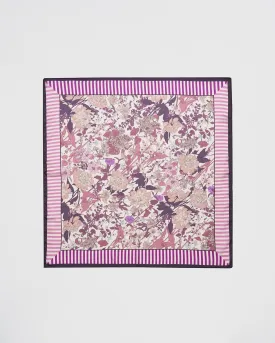 Deco Blooms Candy Stripe Square Scarf